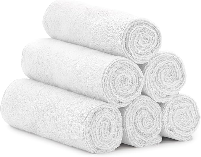 S&T INC. Microfiber Gym Towels, Yoga Towel for Home and Gym Bag, 16 Inch x 27 Inch, 6 Pack