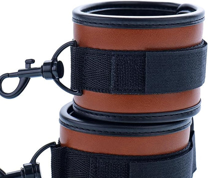 6pcs Black PU Adjustable Straps Sports Training Fitness Gear Home Yoga Set