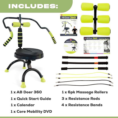 Ab Fitness Machine System Provides An Abdonimal And Muscle Activating Workout with Aerobics to Burn Calories and Workout