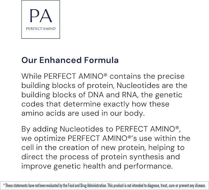 BodyHealth PerfectAmino Powder - BCAA and EAA Powder for Pre and Post Workout - Amino Acid Energy Drink for Men and Women to Support Lean Muscle and Recovery - Unflavored - 60 Servings
