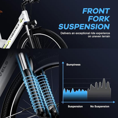 1000 Peak Electric Bike for Adults,up 80 Miles Removable Battery Ebike, 26" Electric E Bike with 7-Speed,Adult Electric Bicycles for Commute Beach Snow Womens All Terrain