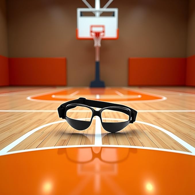 Black Basketball Glasses- Basketball Dribbling Goggles,17 X 6cm Portable Glasses For Dribbling,Comfortable Protective Sports Dribble Specs For Training Team Sports
