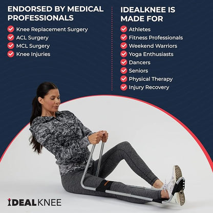IdealKnee - Advanced Knee Extension & Pain Relief Device - Endorsed by PTs & Surgeons - Ideal for ACL, MCL Recovery, Athletes, Therapy & Rehab
