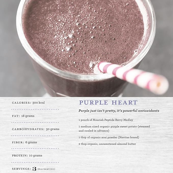 Functional Formularies Nourish Berry Medley Peptide Formula, Organic Tube Feeding Formula and Nutritional Meal Replacement Supplement, 12 Oz Pouch, Pack of 24