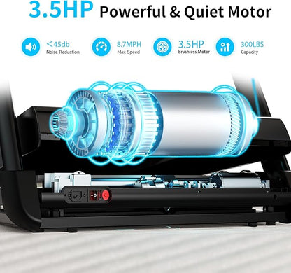 Yesoul Walking Treadmill for Seniors with Long Handrails – 4 Major Safety Protections, Emergency Stop Button, Treadmill for Home 300 lbs Capacity, Recovery Walking Machine with LED Display