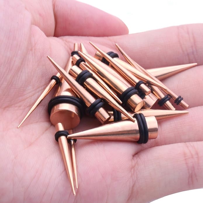 BodyJ4You 37PC Ear Stretching Kit - Beginner Gauges 14G-00G Starter Set - Aftercare Balm Wax - Steel Tapers Single Flare Plugs Screw Fit Tunnels - Women Eyelet Mens Earrings Expander Piercing Jewelry