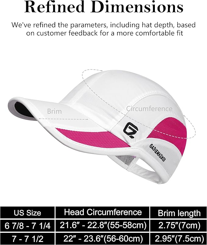 GADIEMKENSD Quick Dry Run Hat Cooling Breathable Mesh