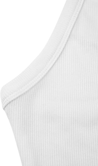 iGENJUN Workout Tops for Women Racerback Basic Tank Summer 2025 Camisole V Neck Slim Fit Ribbed Sleeveless