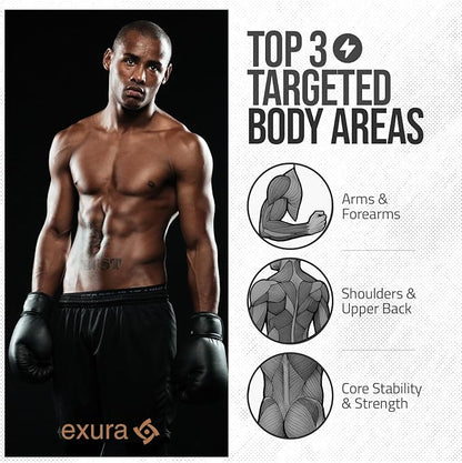 Exura Burn Machine Rotator 12 Pounds Adjustable Resistance With Gloves-Forearm Strength Trainer for Men&Women with 360 Degree Rotator Forearm Builder.