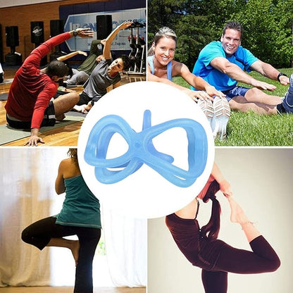 7 Ring Stretch Resistance Exercise Band, BetterJonny Workout Bands Yoga Stretching，Foot, Leg and Arm Exerciser for Home or Fitness Center Workout Walking Exercise