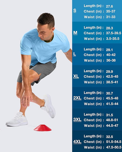 G Gradual Men's Workout Shirts Quick Dry Athletic Running T-Shirts Lightweight Moisture Wicking Short Sleeve Sports Gym Tops