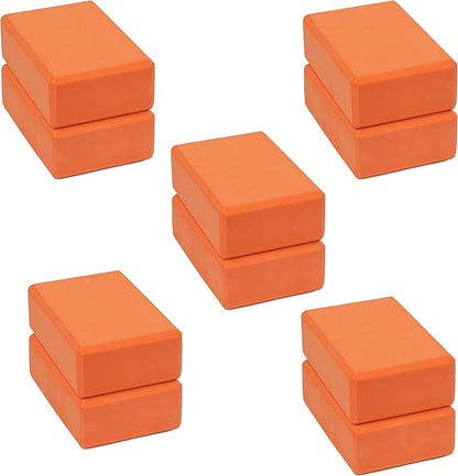 3" Yoga Block, 10 Pack Bulk EVA Foam Yoga Blocks, Firm and Supportive Yoga Brick, Balance Foam for Stretching, Pilates, and Workout, 3" x 6" x 9"