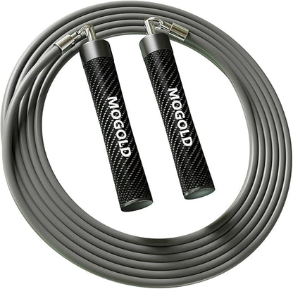 1lb Weighted Jump Ropes for Women & Men with 1/2 Pound Jump Rope Cable & Thicker Leather Jump Rope Weighted Handles, Best for Fitness, High-Intensity Strength Workouts