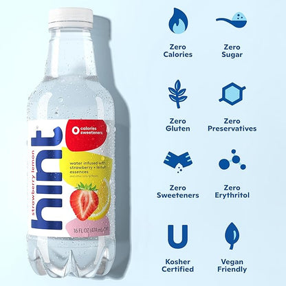 Hint Fruit-Infused Bottled Water Bundle, Best Sellers Variety Pack - Sugar Free Flavored Water with Zero Calories, Natural Fruit Essences, and No Artificial Sweeteners - 16 Fl Oz (Pack of 24)