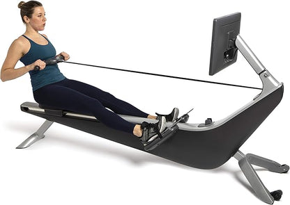 Hydrow Pro Rowing Machine with Immersive 22" HD Rotating Screen - Stows Upright | Live and On-Demand at-Home Workouts, Membership Required