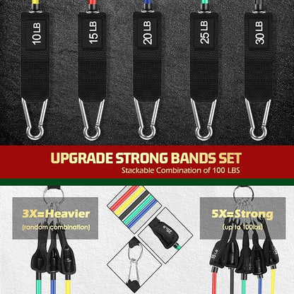 VEICK Resistance Bands, Exercise Bands, Workout Bands, Resistance Bands for Working Out with Handles for Men and Women, Exercising Bands for Fitness Weights Work Out at Home