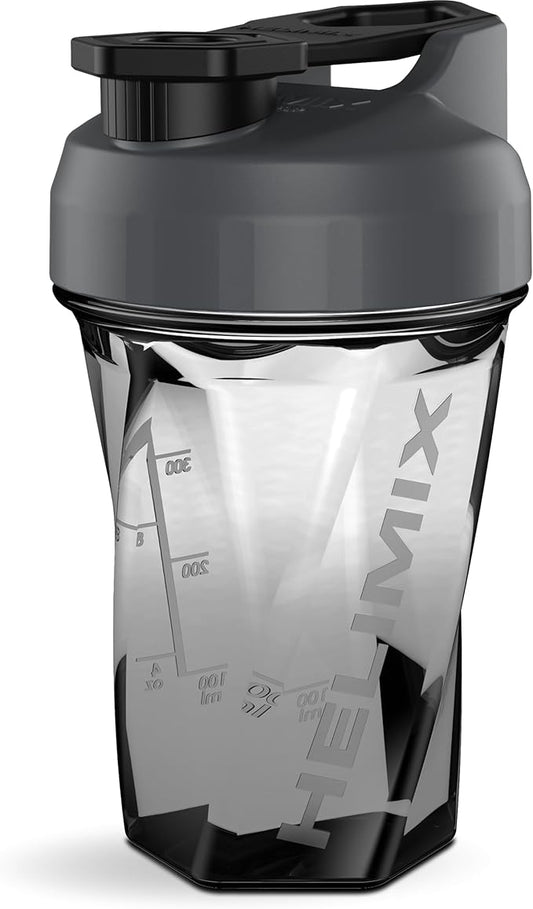 HELIMIX 1.5 Vortex Blender Shaker Bottle Holds Upto 20oz | No Blending Ball or Whisk | USA Made | Portable Pre Workout Whey Protein Drink Shaker Cup | Mixes Cocktails Smoothies Shakes | Top Rack Safe