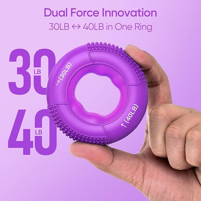 FitBeast Grip Strength Trainer, Finger Exerciser, Stress Balls for Adults 6-Piece Set, Hand Therapy for Strength, Recovery & Stress Relief, Forearm Strengthener for Men, Women & Seniors