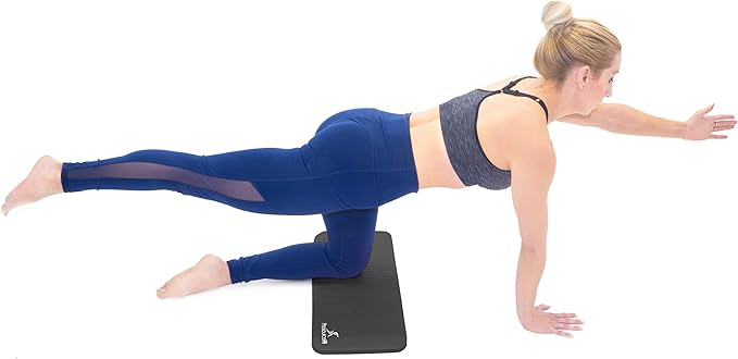 ProsourceFit Extra Thick Yoga Knee Pad and Elbow Cushion 15mm (5/8”) Fits Standard Mats for Pain Free Joints in Yoga, Pilates, Floor Workouts