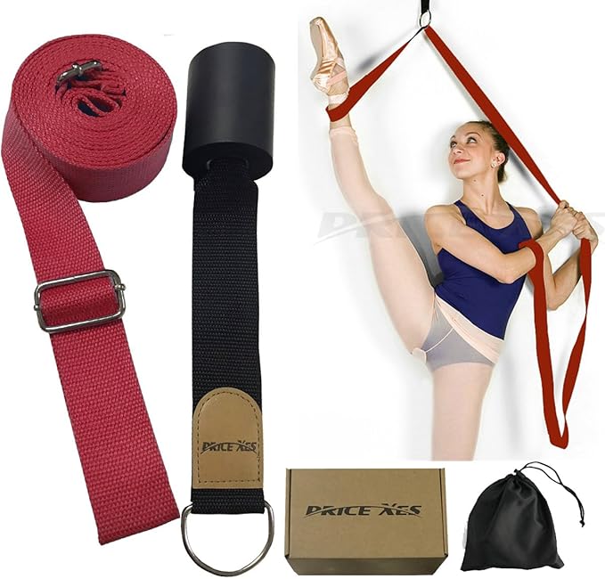 Door Flexibility & Stretching Leg Strap - Great for Ballet Cheer Dance Gymnastics or ANY Sport Leg Stretcher Door Flexibility Trainer Premium stretching equipment