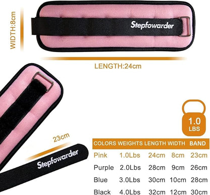 1-4 Lbs Ankle Weights Pair Set with Adjustable