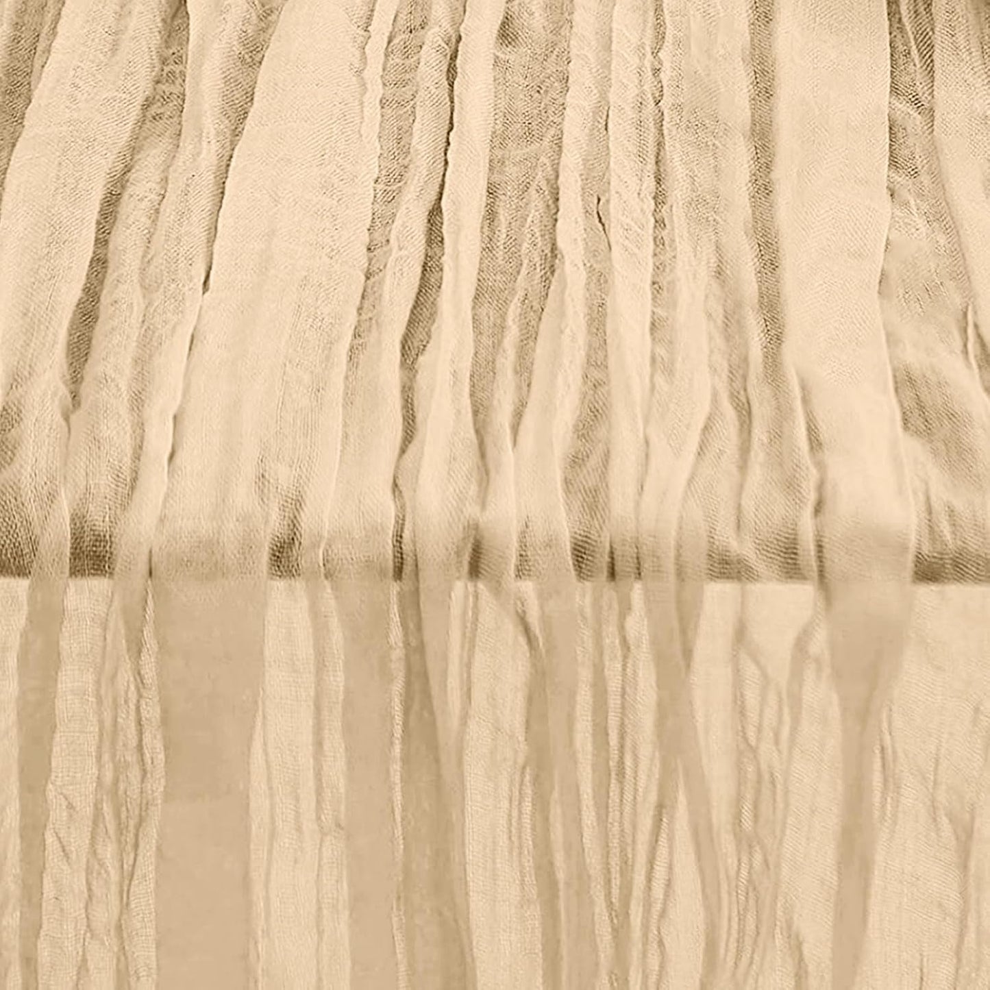 10 Pack Nude Cheesecloth Table Runner 35x120 Inch 10Ft Rustic Gauze Cheese Cloth Table Runner Sheer Cheesecloth Table Runners for Wedding Party Bridal Shower Decoration