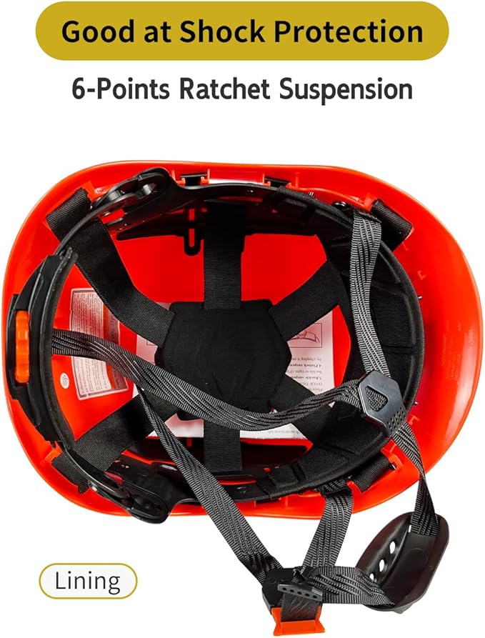 Forestry Safety Helmet with Build-in Visor Mesh Face Shield Ear Muffs 4 in 1 Chainsaw Safety Hard Hats