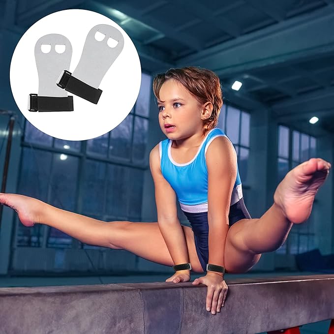 2 Gymnastics Grips Wristbands Sets for Girls Youth Kids