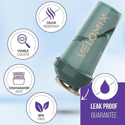 '-2 Pack- 28 oz Protein Shaker Bottles for Protein Mixes - 2x Wire Whisk | Leak Proof Shaker Cups for Protein Shakes | Protein Shaker Bottle Pack | Shakers for Protein Shakes-Blue&Beige