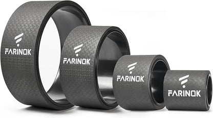 Yoga Wheel for Back Pain Relief, Back Roller Wheel with Extra Cushion, Wider & Thickest Foam, Stretches and Strengthens Core Muscles