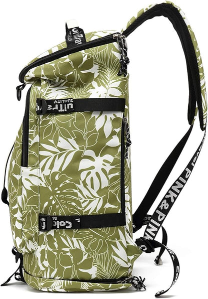 Kalesi Gym Duffle Bag Backpack 4-Way Waterproof with Shoes Compartment for travel Sport Hiking laptop (olive-green)