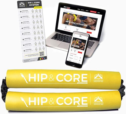 Crossover Symmetry Hip & Core System - Loop Resistance Home Workout Bands to Stretch and Strengthen Legs, Butt, HIPS, Thighs and Glutes, Includes Online Exercise & Training Guide