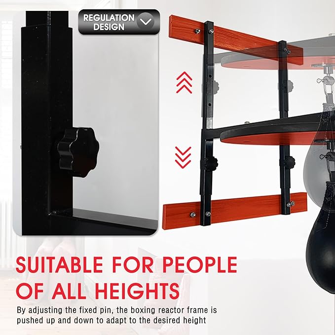 INNOLIFE Adjustable Speed Bag Platform Heavy Duty Wall Mount Speed Bag Platform Kit 24" with Speed Ball for Boxing Training Workout Fitness Stress Relief