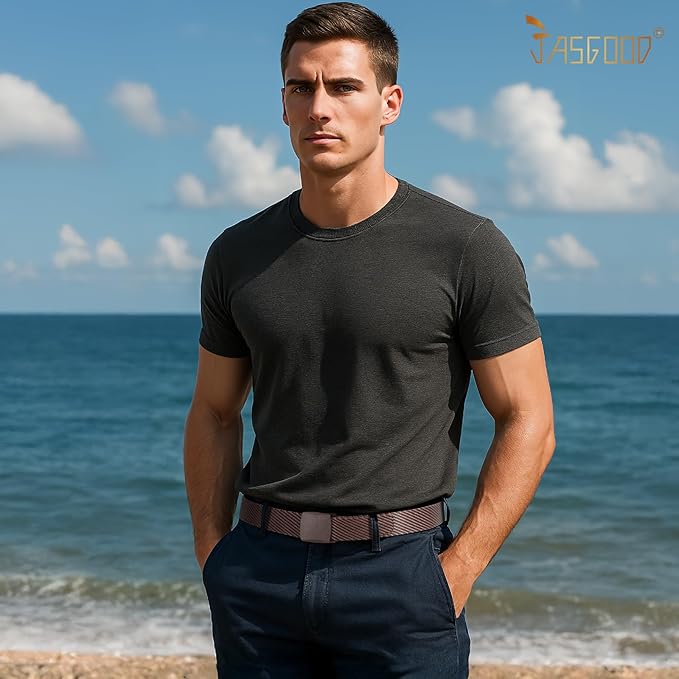 JASGOOD Nylon Canvas Breathable Military Tactical Men Waist Belt With Plastic Buckle