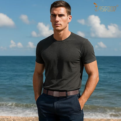 JASGOOD Nylon Canvas Breathable Military Tactical Men Waist Belt With Plastic Buckle