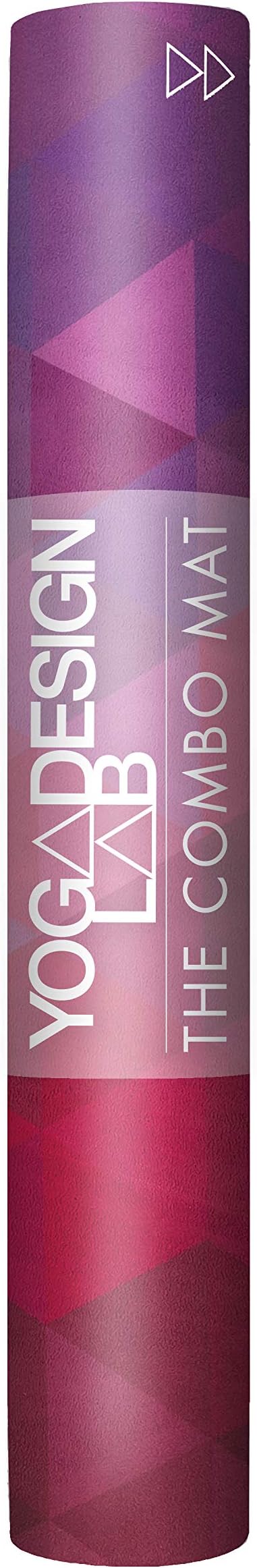 YOGA DESIGN LAB | The Combo Yoga Mat | 2-in-1 Mat+Towel | Eco Luxury | Ideal for Hot Yoga, Power, Bikram, Ashtanga, Sweat | Studio Quality | Includes Carrying Strap!