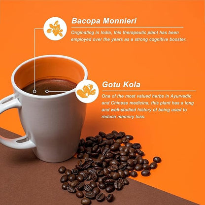 Javita Energy + Focus Instant Coffee Packets, 100% South American Arabica & Robusta Blend, plus Herbs for Clarity, Energy, & Focus, Keto, Dieters Drink, 2 box / 24 (4.2g Sticks), 48 Count