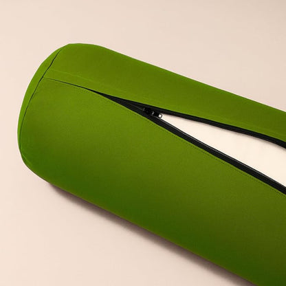 Yogikuti Iyengar Yoga Bolster for Restorative Yoga and Meditation – Lightweight Cotton Support Pillow with Handle for Easy Carry, Versatile for Pose Modification, Balance, Back Relief, and Relaxation