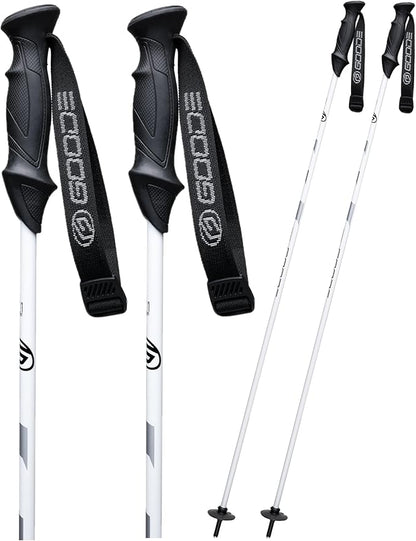 GOODE G-Max Summit Ski Poles – Lightweight & Durable Carbon Composite Downhill Ski Poles for Men & Women – Ergonomic Grip & Shock Absorbing Design – Pair