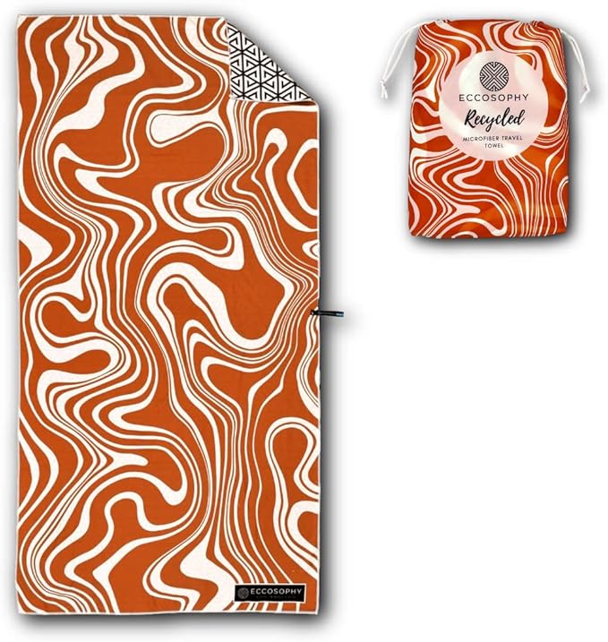 ECCOSOPHY Microfiber Beach Towel - Sand Free Towels are Quick Dry, Light Weight, Super Absorbent - Perfect Pool, Travel, Cruise, Camping Essentials - Oversized Extra Large for Adults 71x35 in