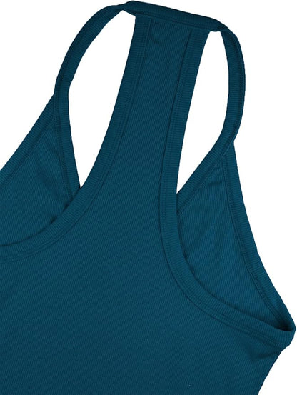 iGENJUN Workout Tops for Women Racerback Basic Tank Summer 2025 Camisole V Neck Slim Fit Ribbed Sleeveless