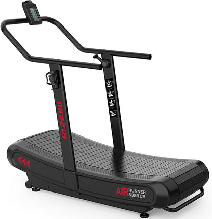 RUNOW Curved Treadmill with 4 Resistance Levels Non Motorized Manual Treadmill with LCD Display,Self Generated Air Runner for Home & Commercial Use 450LBS Capacity