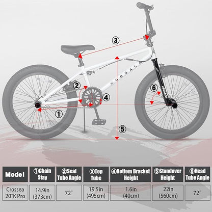 Freestyle BMX Bike, 18 20 Inch Kids Bicycle for 5-13 Years Old Kids and Beginner Level Rider, Multiple Colors