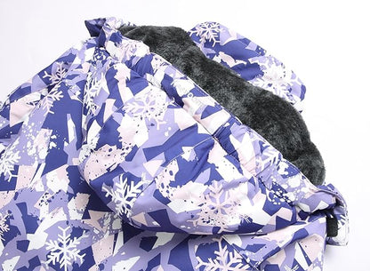 Keevoom Girl's Ski Jacket Winter Warm Thick Snow Coat Windproof Kids Outdoor Hooded Jackets