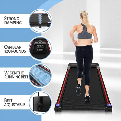 Sperax Walking Vibration Pad with APP, 3 in 1 Under Desk Treadmill, 2.5HP Low Noise Walking Treadmill Pad with Remote Control,Portable Treadmills for Home Office