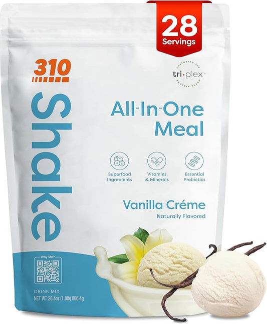 310 Nutrition All In One Meal Replacement Shake Fiber Rich Vegan Superfood Blend Natural Sweeteners Low Carb Shake, Keto & Paleo Friendly Gluten Free 26 Essential Vitamins & Minerals