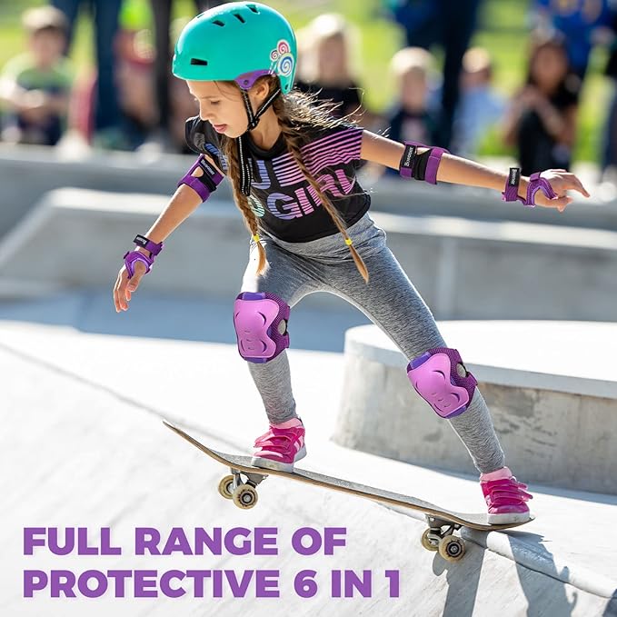 BOSONER Kids/Youth Knee Pad Elbow Pads Guards Protective Gear Set for Roller Skates Cycling BMX Bike Skateboard Inline Skatings Scooter Riding Sports