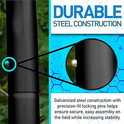 Franklin Sports Soccer Rebounder - Tournament Steel Rebounding Net - Perfect for Backyard Practice and Training - 12' x 6' & 6' x 4'