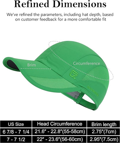 GADIEMKENSD Quick Dry Run Hat Cooling Breathable Mesh