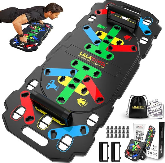LALAHIGH Upgraded Large Portable Fitness Equipment: 5th Generation 26-in-1 Push